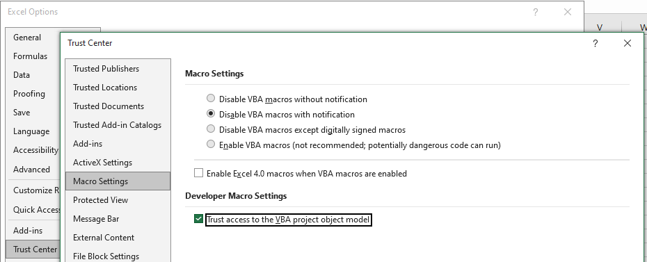 Trust VBA